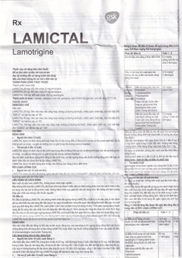 Viên nén Lamictal 50mg GSK điều trị động kinh và phòng ngừa bệnh rối loạn lưỡng cực (3 vỉ x 10 viên)
