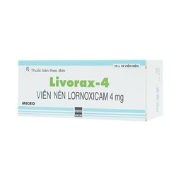 Viên nén Livorax-4 Micro giảm đau và chống viêm xương khớp (10 vỉ x 10 viên)