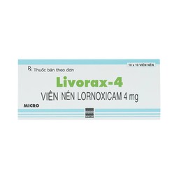 Viên nén Livorax-4 Micro giảm đau và chống viêm xương khớp (10 vỉ x 10 viên)