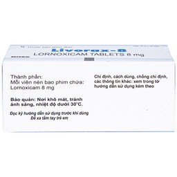 Viên nén Livorax-8 Micro giảm đau và chống viêm xương khớp (10 vỉ x 10 viên)