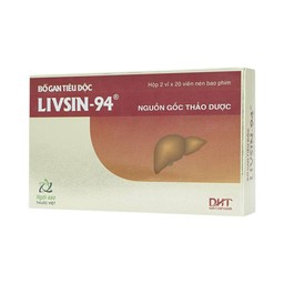 Viên nén Livsin-94 Hà Tây điều trị viêm gan cấp và mãn tính, suy gan (2 vỉ x 20 viên)
