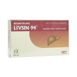 Viên nén Livsin-94 Hà Tây điều trị viêm gan cấp và mãn tính, suy gan (2 vỉ x 20 viên)