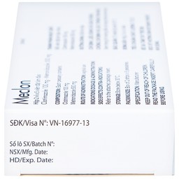 Viên đặt âm đạo Meclon Doppel Pharma điều trị viêm cổ tử cung, âm đạo (2 vỉ x 5 viên)