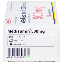 Thuốc Medisamin 500mg Mediplantex điều trị chảy máu ở bệnh ưa chảy máu, rong kinh (10 vỉ x 10 viên) 