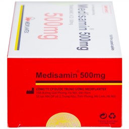 Thuốc Medisamin 500mg Mediplantex điều trị chảy máu ở bệnh ưa chảy máu, rong kinh (10 vỉ x 10 viên) 