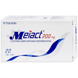 Thuốc Meiact 200mg điều trị viêm amidan, viêm họng cấp tính, viêm xoang xương hàm (2 vỉ x 10 viên)