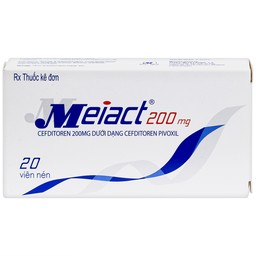 Thuốc Meiact 200mg điều trị viêm amidan, viêm họng cấp tính, viêm xoang xương hàm (2 vỉ x 10 viên)