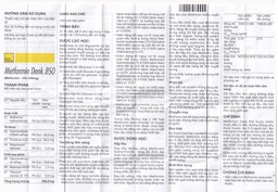 Viên nén Metformin Denk 850 điều trị đái tháo đường típ 2 (8 vỉ x 15 viên)