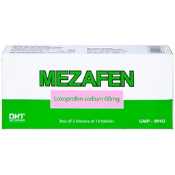 Viên nén Mezafen 60mg Hataphar kháng viêm, giảm đau viêm khớp, đau thắt lưng (3 vỉ x 10 viên)
