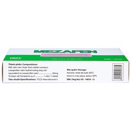 Viên nén Mezafen 60mg Hataphar kháng viêm, giảm đau viêm khớp, đau thắt lưng (3 vỉ x 10 viên)