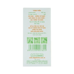 Thuốc bột uống Mitux 200mg DHG Pharma làm loãng chất nhầy đường hô hấp (24 gói x 1,5g)    	