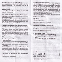 Viên nén Mozoly 5mg Cadila điều trị ợ nóng, buồn nôn, trào ngược dạ dày - thực quản (3 vỉ x 10 viên) 