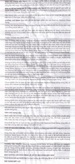 Thuốc xịt mũi Nasonex Bayer điều trị viêm mũi dị ứng (60 liều)