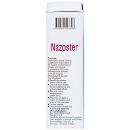 Hỗn dịch xịt mũi Nazoster 0.05% Nasal Spray Santa điều trị viêm mũi dị ứng (18g)