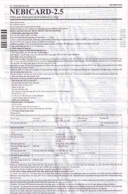 Viên nén Nebicard 2.5 Torrent điều trị tăng huyết áp (5 vỉ x 10 viên)