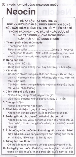 Thuốc nhỏ mắt Neocin Pharmedic điều trị viêm kết mạc, giác mạc (5ml)