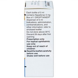 Thuốc nhỏ mắt Nevanac Alcon điều trị viêm, đau sau phẫu thuật đục thủy tinh thể (5ml)