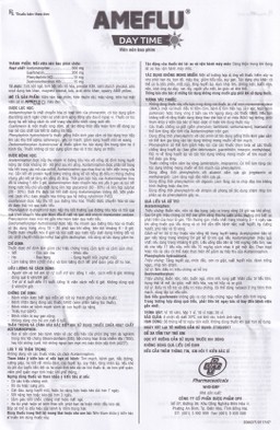 Thuốc Ameflu Day Time OPV giảm các triệu chứng cảm lạnh và cảm cúm (10 vỉ x 10 viên)