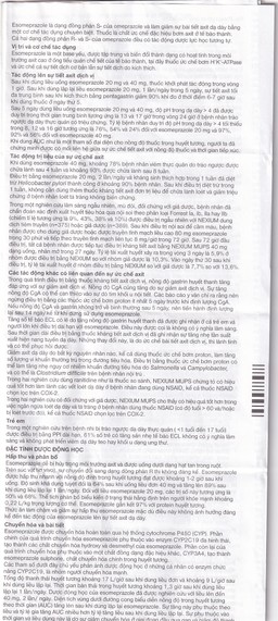 Viên nén Nexium Mups 20mg AstraZeneca điều trị trào ngược dạ dày - thực quản, loét dạ dày (2 vỉ x 7 viên)