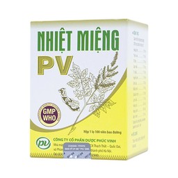 Thuốc Nhiệt Miệng PV điều trị viêm loét miệng lưỡi, miệng môi sưng đau  (100 viên)