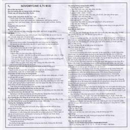 Thuốc cốm Novomycine 0,75 M.IU Mekophar điều trị nhiễm khuẩn đường hô hấp, da và sinh dục (20 gói x 3g)