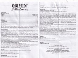 Viên nén Obimin Multivitamins United bổ sung vitamin và khoáng chất (3 vỉ x 10 viên)