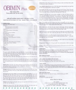 Viên uống Obimin Plus bổ sung các vitamin và khoáng chất (6 vỉ x 5 viên)