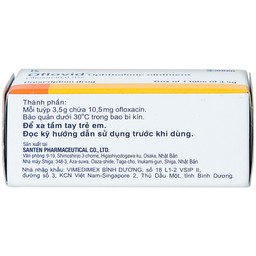 Thuốc mỡ tra mắt Oflovid Ophthalmic ointment Santen điều trị viêm bờ mi, viêm túi lệ, lẹo (3.5g)