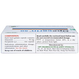 Thuốc Opecerin 50mg OPV điều trị thoái hóa khớp hông, gối (3 vỉ x 10 viên)