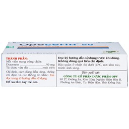 Thuốc Opecerin 50mg OPV điều trị thoái hóa khớp hông, gối (3 vỉ x 10 viên)