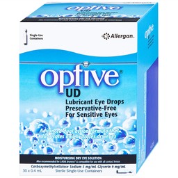 Thuốc nhỏ mắt Optive UD Allergan làm trơn mắt, giảm triệu chứng khô mắt (30 ống x 0.4ml)