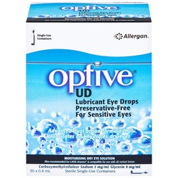 Thuốc nhỏ mắt Optive UD Allergan làm trơn mắt, giảm triệu chứng khô mắt (30 ống x 0.4ml)