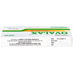Viên nhuận tràng Ovalax 5mg Traphaco điều trị táo bón, làm sạch ruột (1 vỉ x 10 viên)