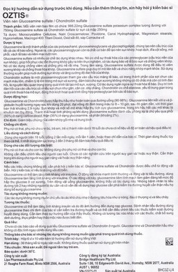 Thuốc Oztis Bridge Healthcare giảm triệu chứng của viêm khớp gối nhẹ và trung bình (6 vỉ x 10 viên)