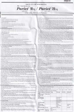 Thuốc ức chế bơm Proton Pariet 10mg Eisai điều trị loét dạ dày, tá tràng (1 vỉ x 14 viên) 