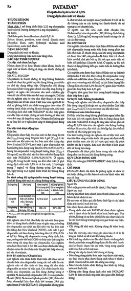 Thuốc nhỏ mắt Pataday 0,2% Alcon phòng ngừa và điều trị bệnh viêm kết mạc dị ứng (2,5ml)