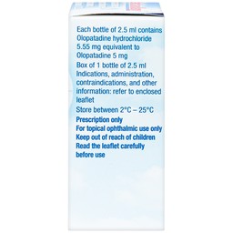 Thuốc nhỏ mắt Pataday 0,2% Alcon phòng ngừa và điều trị bệnh viêm kết mạc dị ứng (2,5ml)