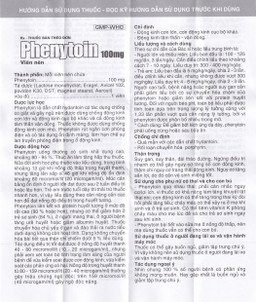 Viên nén Phenytoin 100mg Danapha điều trị động kinh cơn lớn, động kinh cục bộ (100 viên)