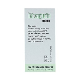 Viên nén Phenytoin 100mg Danapha điều trị động kinh cơn lớn, động kinh cục bộ (100 viên)