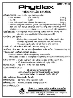 Viên nhuận trường Phytilax Sagopha thông mật, điều trị táo bón (3 vỉ x 10 viên)