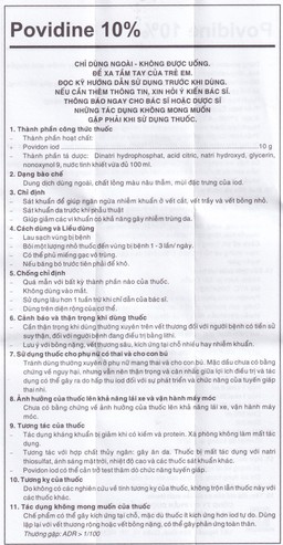 Dung dịch sát khuẩn Povidine 10% Pharmedic ngăn ngừa nhiễm khuẩn ở vết cắt, vết trầy (8ml)