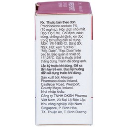 Hỗn dịch nhỏ mắt Pred Forte Allergan điều trị các chứng viêm đáp ứng với steroid (5ml)