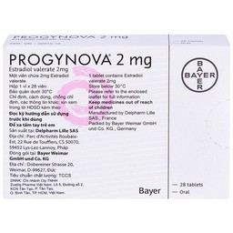 Thuốc Progynova 2mg Bayer điều trị chứng thiếu estrogen (1 vỉ x 28 viên)