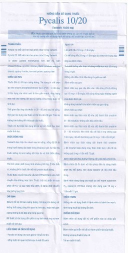 Thuốc Pycalis 10 Pymepharco điều trị rối loạn cương dương (1 vỉ x 1 viên)