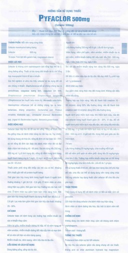 Thuốc Pyfaclor 500mg Pymepharco điều trị viêm tai giữa, nhiễm khuẩn đường hô hấp (1 vỉ x 12 viên)