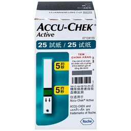 Que thử đường huyết Accu Chek Active (25 que)