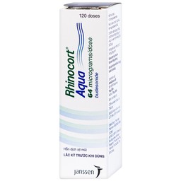 Hỗn dịch xịt mũi Rhinocort Aqua 64mcg/liều AstraZeneca điều trị viêm mũi dị ứng (120 liều)