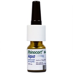 Hỗn dịch xịt mũi Rhinocort Aqua 64mcg/liều AstraZeneca điều trị viêm mũi dị ứng (120 liều)