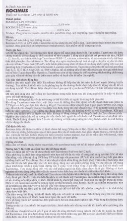 Thuốc mỡ bôi da Rocimus 0.03% MEGA We care điều trị viêm da cơ địa (10g)