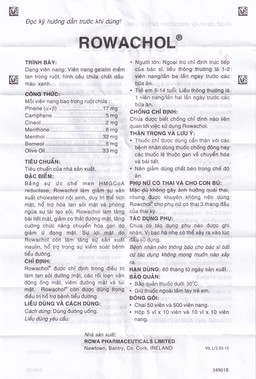 Thuốc Rowachol Rowa điều trị làm tan sỏi đường mật (10 vỉ x 10 viên)